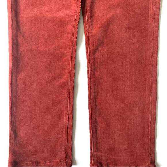 Adriano Goldschmied Ag 'The Stevie' Slim Straight Corduroy Pants in Rust size 29 - Picture 9 of 12